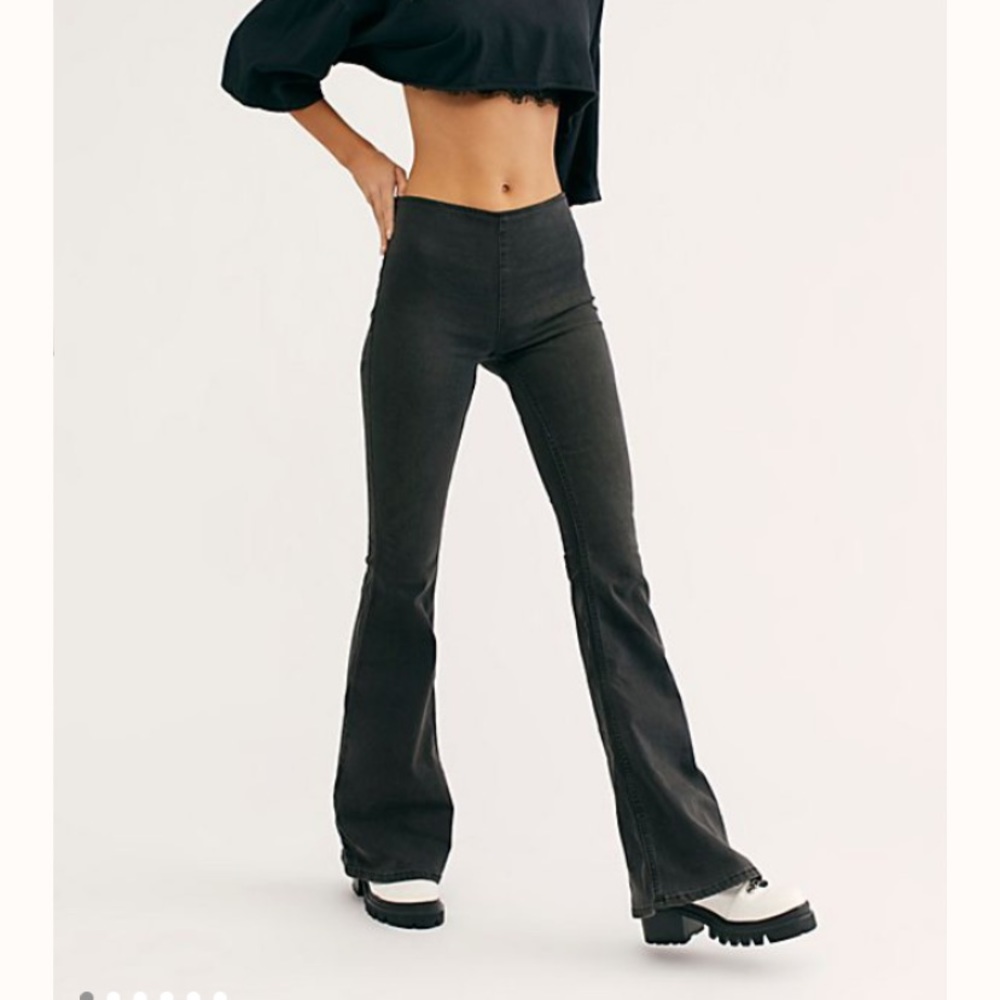 BRAND NEW penny pull on flare jeans in black